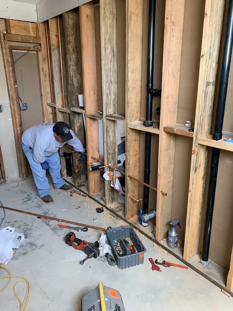 Commercial rough-in plumbing for Gas Line Repair in West Salem